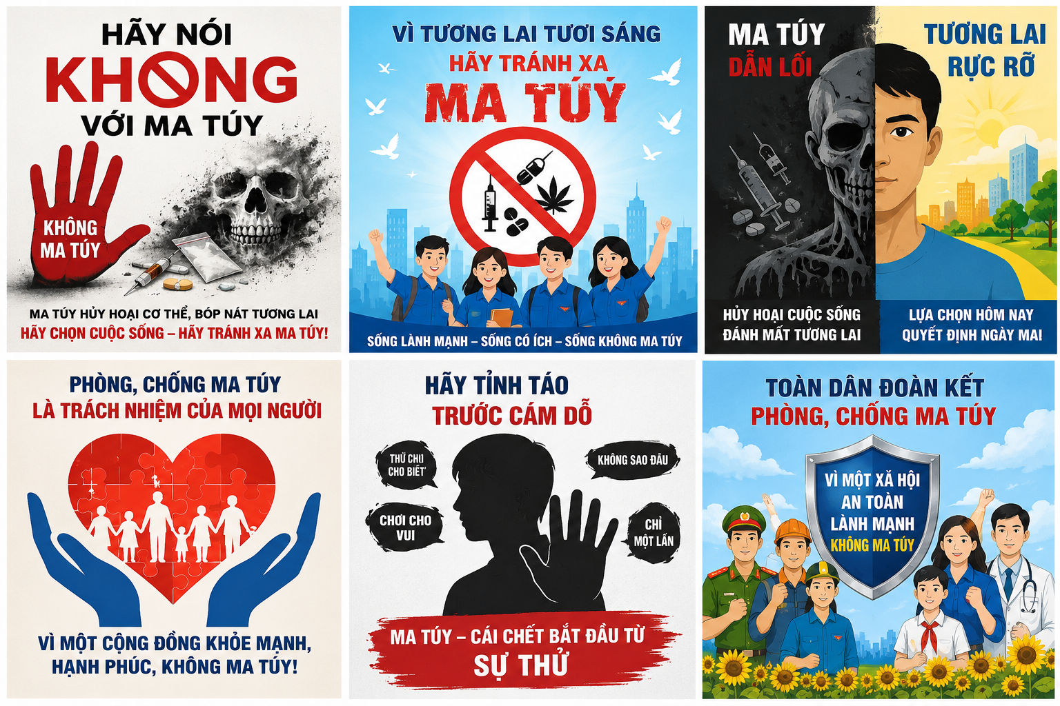 Chung tay phòng, chống ma túy –Vì một cộng đồng khỏe mạnh, văn minh và an toàn, hãy cùng nhau nói không với ma túy!