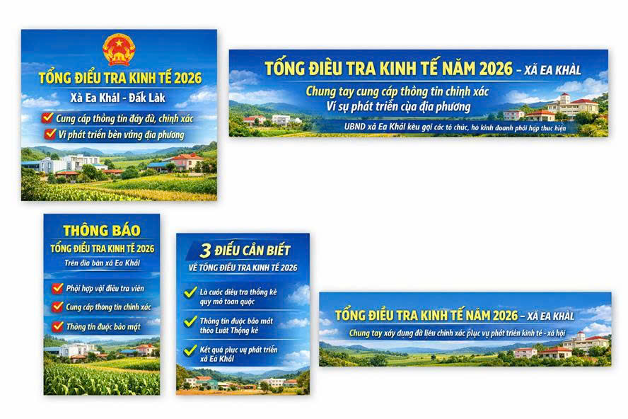 TỔNG ĐIỀU TRA KINH TẾ NĂM 2026 TRÁCH NHIỆM – QUYỀN LỢI – VÌ SỰ PHÁT TRIỂN CỦA XÃ EA KHĂL