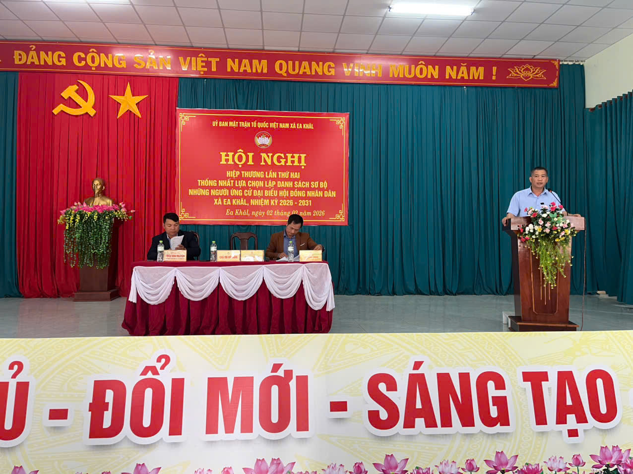 KẾT QUẢ HỘI NGHỊ HIỆP THƯƠNG LẦN THỨ HAI CỦA ỦY BAN MẶT TRẬN TỔ QUỐC VIỆT NAM XÃ EA KHĂL VỀ CÔNG TÁC NHÂN SỰ ỨNG CỬ ĐẠI BIỂU HĐND XÃ NHIỆM KỲ 2026 – 2031