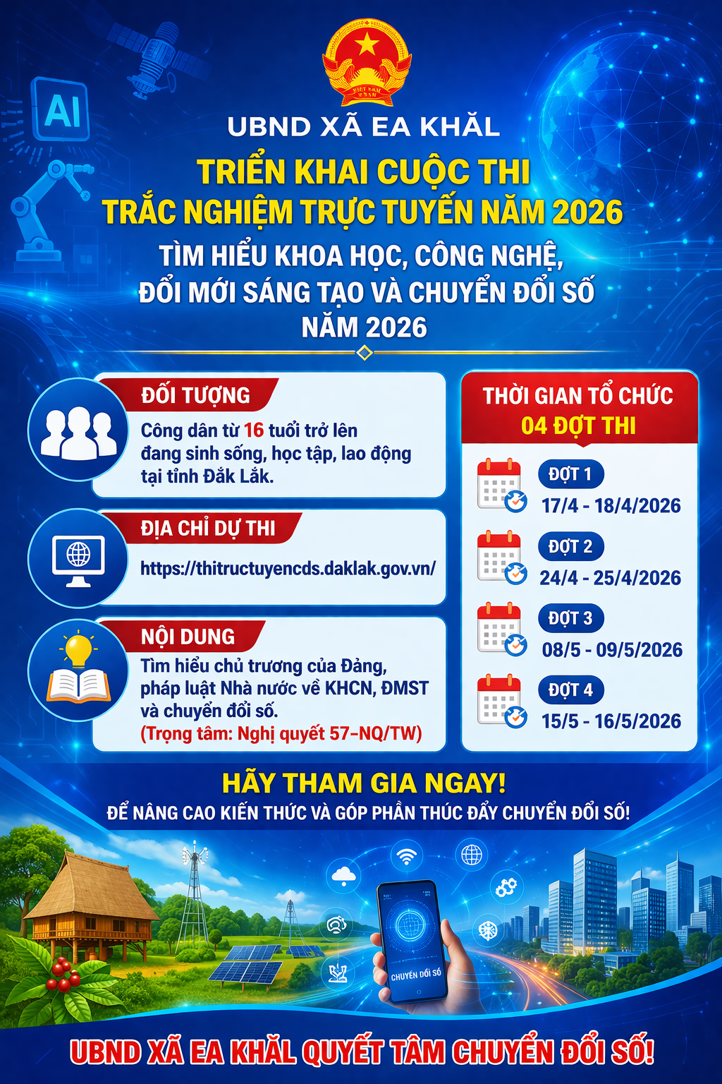 Cuộc thi trắc nghiệm tìm hiểu về Chuyển đổi số tỉn